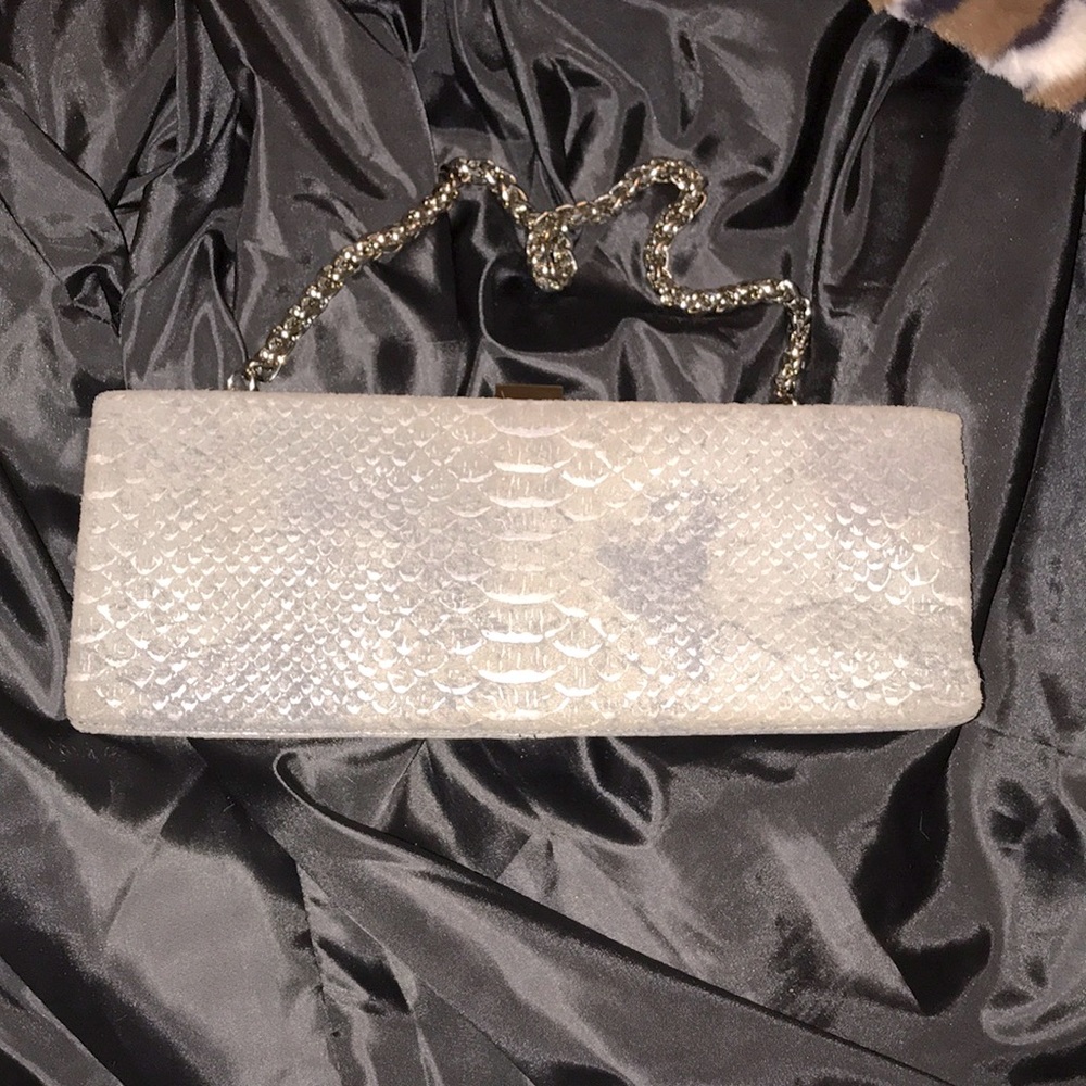 Valerie Stevens Small Silver Clutch